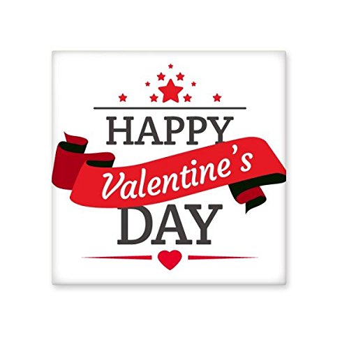 Carreaux de céramique Bonne Saint-Valentin rouge et black pour cadeau