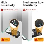 AceMining Door Stopper Alarm with 120dB Siren, Floor Mount Type, Rubber Security Door Wedge for Home, Hotel, Travel, Black - Image 3