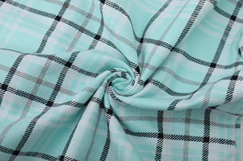 GLOBAL Women's Flannel Pajamas Set 100% Cotton PJs for Women Long Sleeve Button Drawstring Waist Warm Loungewear Sleepwear4