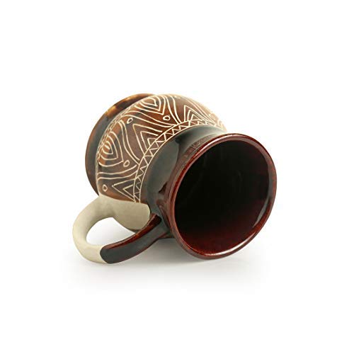 Ensemble de tasses à café en céramique bicolore marron beige du pack Aport