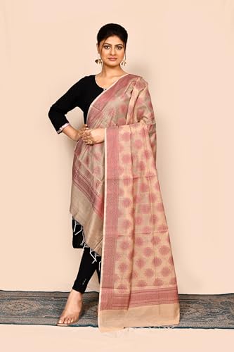 Cotton Banarasi Dupatta for Women, Shawl Scarf Wrap Chunni3