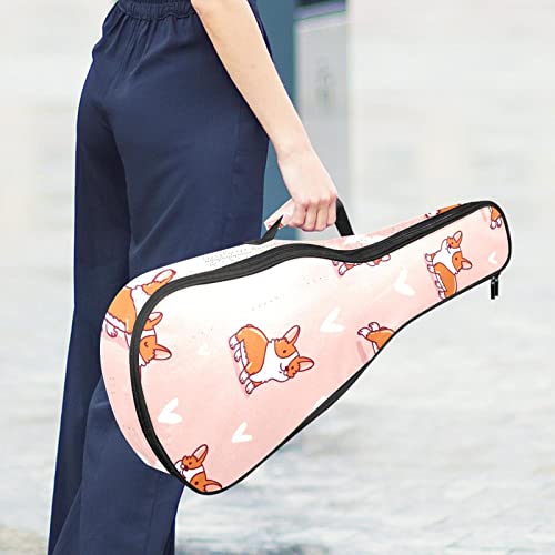 Sac à dos robuste pour ukulélé rembourré 10 mm rose concert soprano
