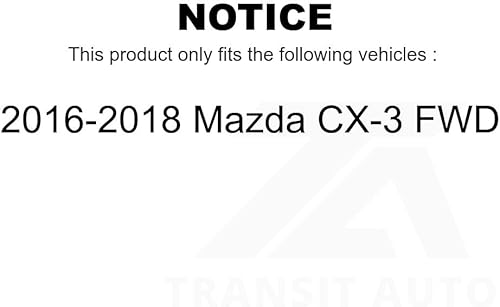 Miniatura 2 de Transit Auto - Kit de rotores de freno de disco delantero y trasero y pastillas semimetálicas para Mazda CX-3 FWD K8F-101470 2016-2018