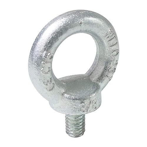 Image of 3 /8 inch-16 UNC Standard Lifting Eye Bolts, Drop Forged Galvanized Threaded Fastener, C15 Stainless Steel Ring Shape Lifting Eye Bolts, 2 Packs
