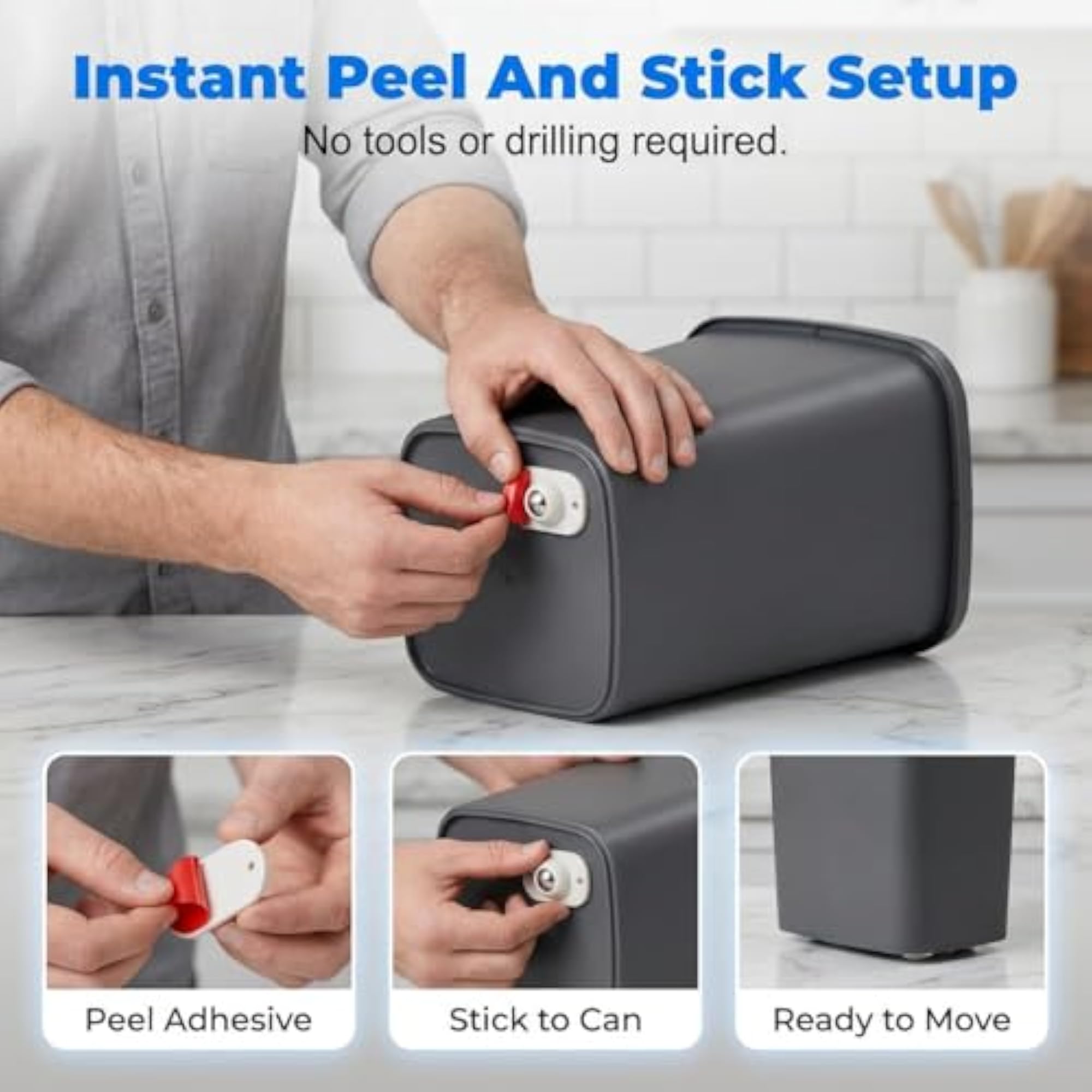 Mini Universal Ball Wheels, 360° Swivel Self-Adhesive Rollers