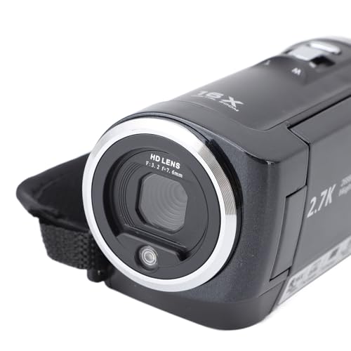 VBESTLIFE Videocamera Videocamera, Videocamera HD 2.7K 56MP 16X Videocamera Digitale per 2.8 pollici 270 ° Rotazione Schermo Videoregistratore Videocamera Vlogging