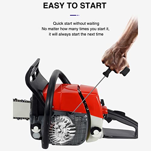 ZHANGTAOLF Kettensäge, 72cc 24-Zoll-Gas-Kettensägen, 2-Zyklus-Handheld-Benzinkettensäge mit Führungsbrett zum Schneiden… – Bild 5