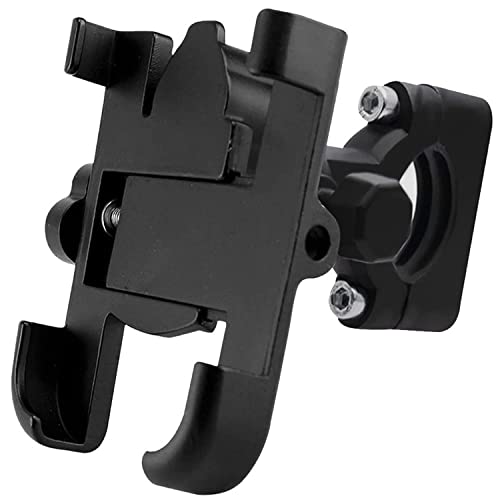 Image of Sounce Universal Bike Mount Phone Holder Metal Body 360 Degree Rotating Handlebar Durable Bike Accessory Lightweight Anti-Scratch Cradle Stand for Bicycle, Motorcycle, Fits All Smartphones (Black)