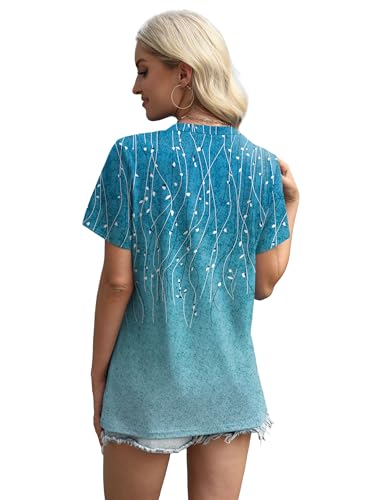 Image of XIEERDUO Womens Summer Tops 2026 Pleated Round Neck Short Sleeve Shirts Business Casual