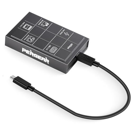 PERGEAR Lector de tarjetas profesional CFexpress 4.0 tipo A, USB tipo C 40 Gbps, tipo C a CFexpress tipo A+B 2 en 1, transferencia de alta velocidad para Windows/Mac/Linux/Android/iPad