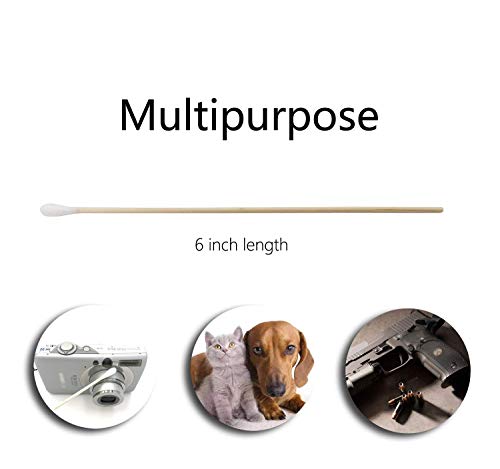6’’ Long Cotton Swabs 600pcs for Makeup, Gun Cleaning or Pets Care