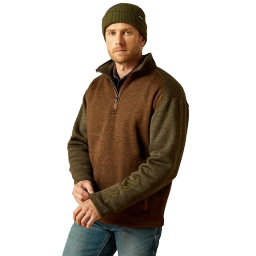 ARIAT Men's Khaki Caldwell Reinforced Snap Sweater