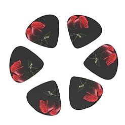Médiators Guitare 12-Pack Rouge Rose Fond Noir Médiators Guitare Électrique Guitare Acoustique Diverses Guitares - Les Beatles, Paul McCartney, John Lennon, RIngo Starr, George Harrison