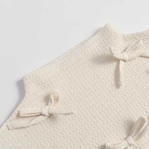 Girls' Mock Neck Sleeveless Top with Bow Embellishments Casual Blouse3