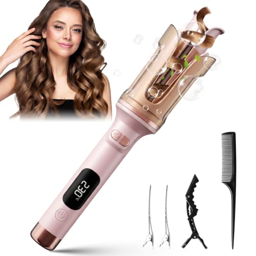 Anluomafuy Rizador de Pelo Automatico, Rizador Pelo Ondas con 6 Niveles de Temperatura Ajustables 130-230°C, Recubrimiento Cerámico, Diseño Antiquemaduras, Fácil de Usar (Rosa) Anluomafuy Rizador de Pelo Automatico, Rizador Pelo Ondas con 6 Niveles de Temperatura Ajustables 130-230°C, Recubrimiento Cerámico, Diseño Antiquemaduras, Fácil de Usar (Rosa)