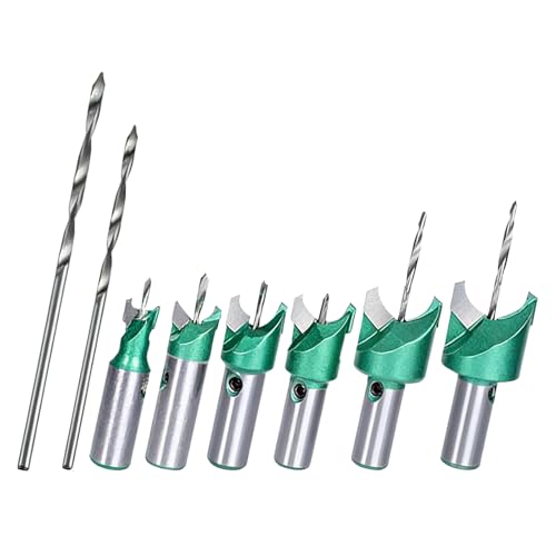 Fresa de bolas de acero de tungsteno, 6 herramientas de fresado de madera para carpintería, 2 brocas para cuentas de madera, para carpintería, fabricación de pulseras y collares, para manualidades