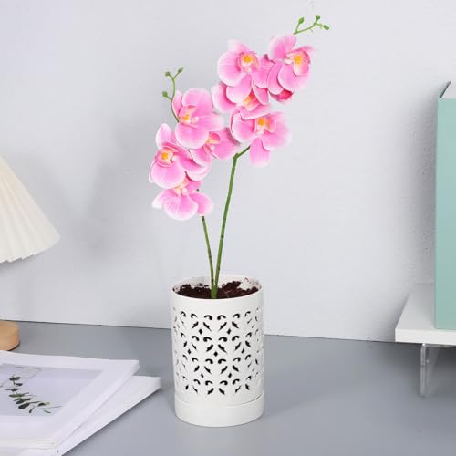 Pot à orchidées perforé en céramique anti-pourriture pour balcon - 6