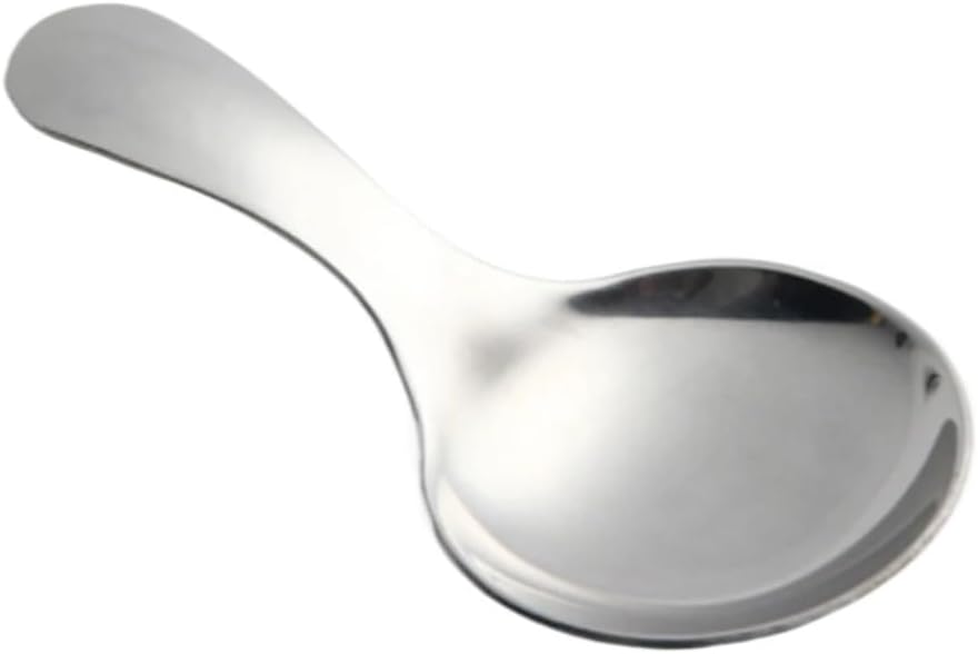 Compatible For 1PC Stainless Steel Spoon Ice Cream Scoop Short Handle Tea Coffee Kitchen Condiment Sugar Salt Spice(A)