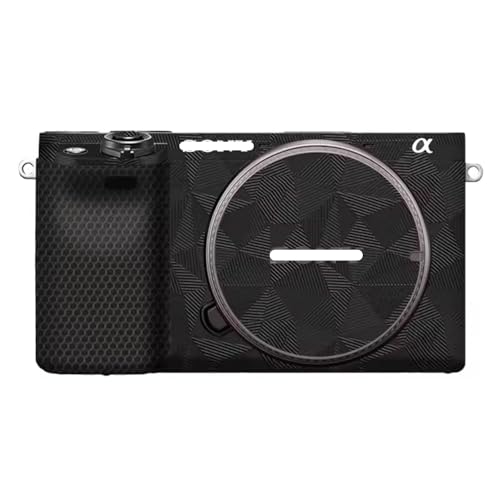 Mebont ステッカーは、Sony ソニー A6300 A6400 に適合する保護装飾ステッカーで、耐擦傷性、耐摩耗性を備えたカメラスキン保護フィルム、迷彩 (北欧トライアングルブラック)