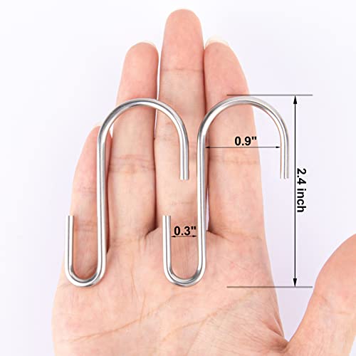 Kinxuanda 30Pcs S Hooks, Premium Stainless Steel S Hooks For Hanging Kitchenware, Professional S Shaped Hooks For Hanging Pots, Pans, Cups, Plants, Bags, Jeans, Towels #TOP4