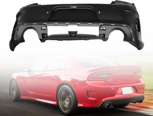 Rear Bumper Cover Compatible With 2015 2016 2017 2018 2019 2020 Do-dge Charger SRT R/T Daytona, With Sensor Holes,CH1100A10,5PP50TZZAD