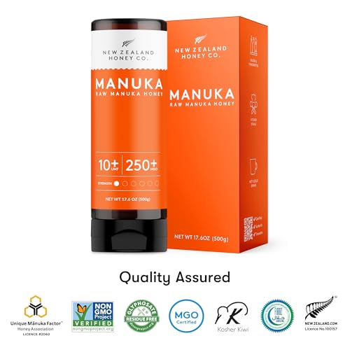 New Zealand Honey Co. Pure Manuka Honey Squeeze Bottle UMF 10+ / MGO 250+ | 17.6oz | 1.1 lb. (500g) - Image 3
