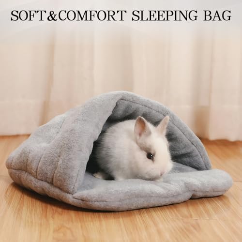Luxvara Meerschweinchen Bett Kuschelhöhle Höhle Waschbar Kaninchen Kuschelhöhle für Hamster Kaninchen Igel Chinchilla Bartagamen und Frettchen (Hellgrau)