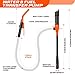 Electric Fuel Transfer Pump, 3.2GPM Portable Fluid Transfer Siphon Pump with Oil Pipeline, Battery Gas Pumps with 47 Inches Hose &Gloves for Car/RV(Orange)