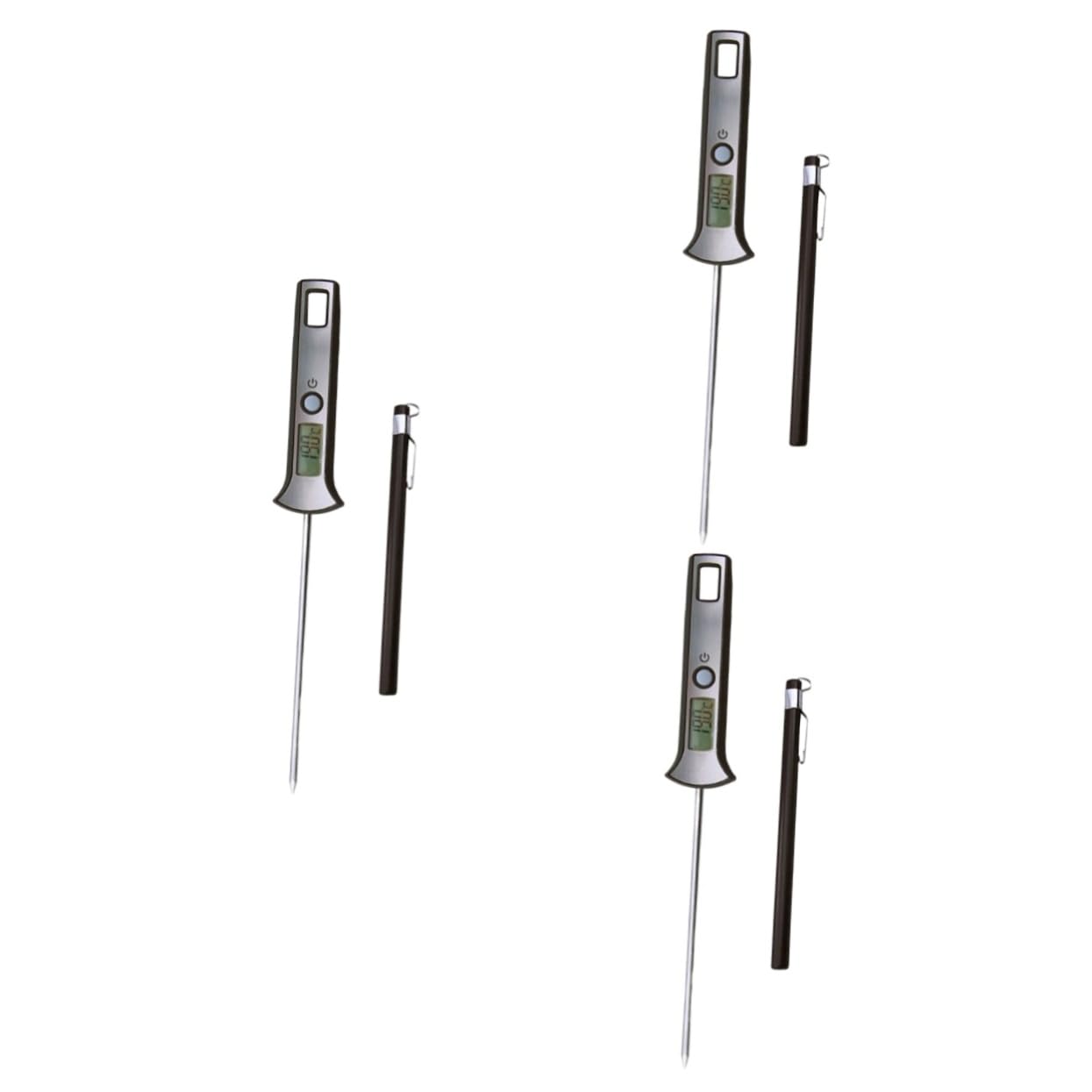 Unomor 3pcs Digital Meat Thermometer Kitchen Gadgets for Cooking BBQ Smoker Thermometer Precision Probe Easy to Use