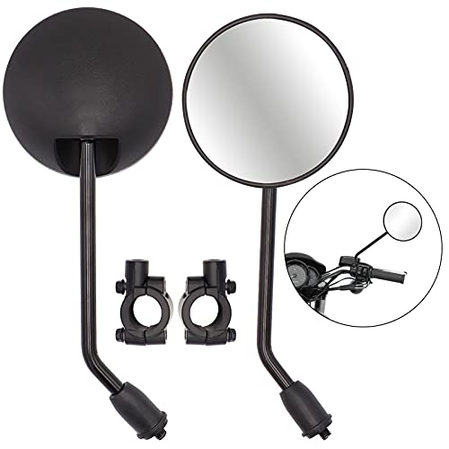 Jeemiter Motor Side Rearview Mirrors adjustable for w/ 7/8\" Handlebar Mount 8mm Adaptor For Mountain Bike Bicycle Motorcycle Dirt Bike ATV