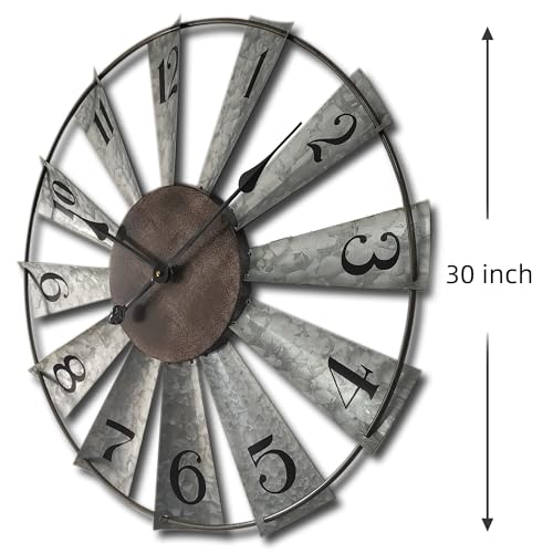 30 " Windmill Distressed Farmhouse Clock product