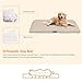HMTOPE Orthopädisches Hundebett, Hundematte im Doppelstock-Design, Waschbar Hundekissen, Abnehmbar Hundekorb, 105 cm für Mittelgroße Hunde, Beige