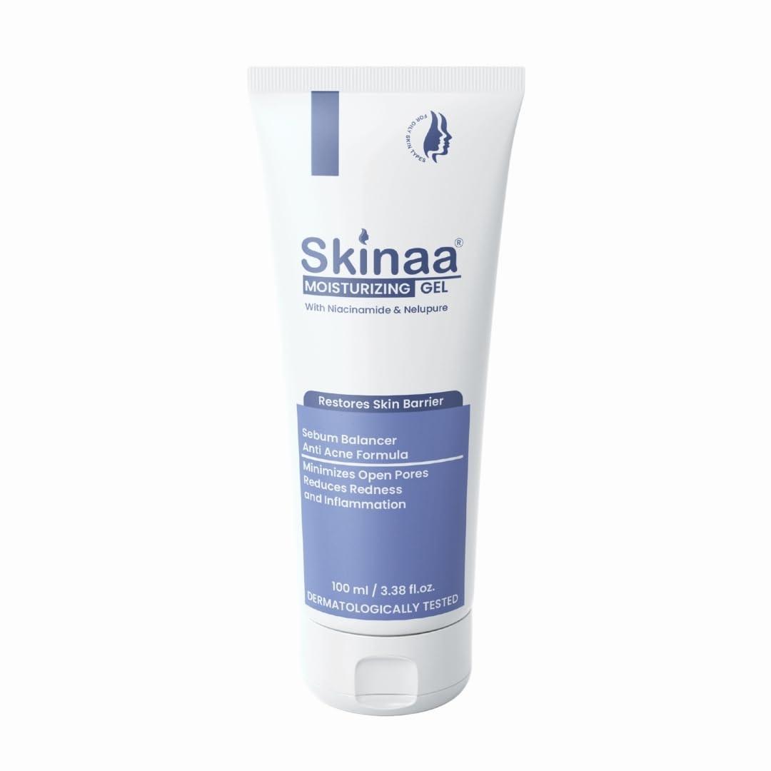 Moisturizing Gel for Oily and Acne-Prone Skin with Niacinamide and Nelupure | Sebum Control, Acne Treatment, Darkspot Reduction, Skin Repair and Tone Improvement Unisex Face Gel (100gm)