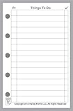 Mini Size To Do List Planner Insert, Sized and Punched for Filofax Mini Notebook