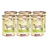 Terra Canis Ternera con mijo, Pepino, melón Amarillo y albahaca - Comida húmeda clásica, 6x400 g I alimento Premium para Perros 100% Human-Grade de Todos los Ingredientes | sin Gluten