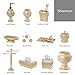 Creative Scents Shannon Decorative Shower Curtain Hooks Gold - Set of 12 Beige with Gold Shower Hooks for Shower Curtain - Sturdy Constructed Smooth Gliding Shower Rings for Curtain