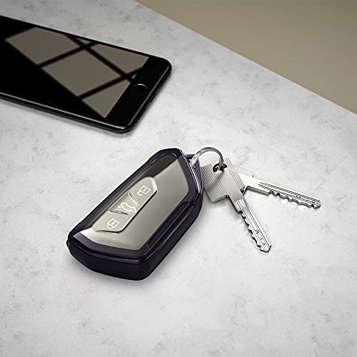 kwmobile autosleutelhoes compatibel met VW Golf 8 3-knops autosleutel - TPU sleutelcover in blauw/grijs/zwart… - Image 3