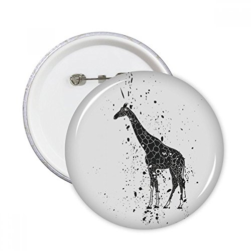 Pins badge bouton girafe pour personnaliser vos vêtements de tous les jours avec style, 5pcs gris