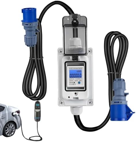 Mobiler Digitaler Stromzähler, 230V 16A Mobile Outdoor KWH Mobiler Digitaler Stromzähler, 230V 16A Mobile Outdoor KWH