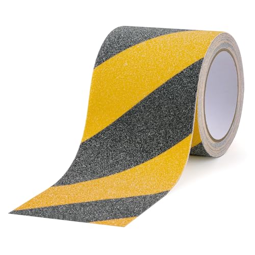 Anti Slip Tape 4" x 16.4 Ft Black and Yellow