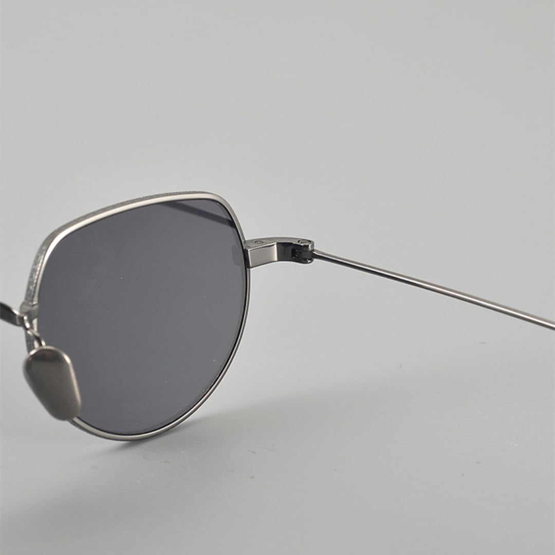 Lekkie retro wielokątne modne okulary przeciwsłoneczne tytanowe moda na zewnątrz Uv400