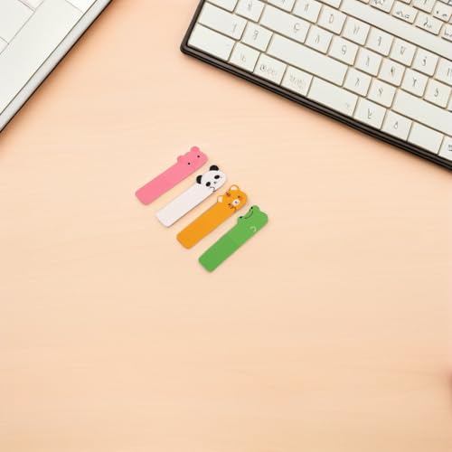 Marcadores de página de animales en colores variados, juego escribible de 10 piezas 5