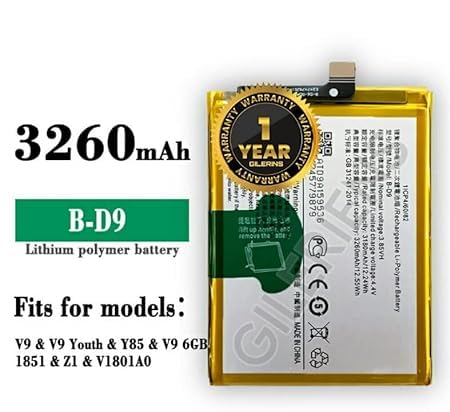 Image of Original B-D9 Battery for Vivo V9 | V9Pro | Y85, 1723 Battery with 1 Year warrenty****(H26)