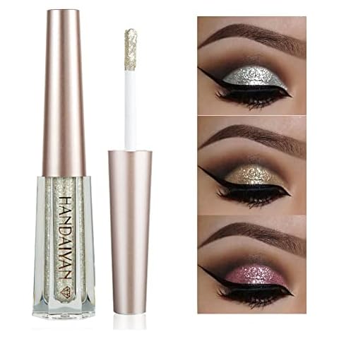 GL-Turelifes Glitter Liquid Eyeshadow Pen Starry Sequins Mermaid Eye Shadow Long Lasting Shiny and Pigmented Waterproof Sparkling &Shimmer Eyes makeup (#7 Silver) Cover
