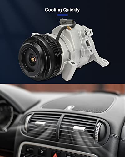 Image of ECCPP AC Compressor Direct Fit for Chevrolet Tahoe V8 5.3L 2010-2014 | for Chevrolet Express 1500 2500 3500 2008-2014 Fast Cooling AC Compressor with Clutch Low Vibration Fuel Efficient