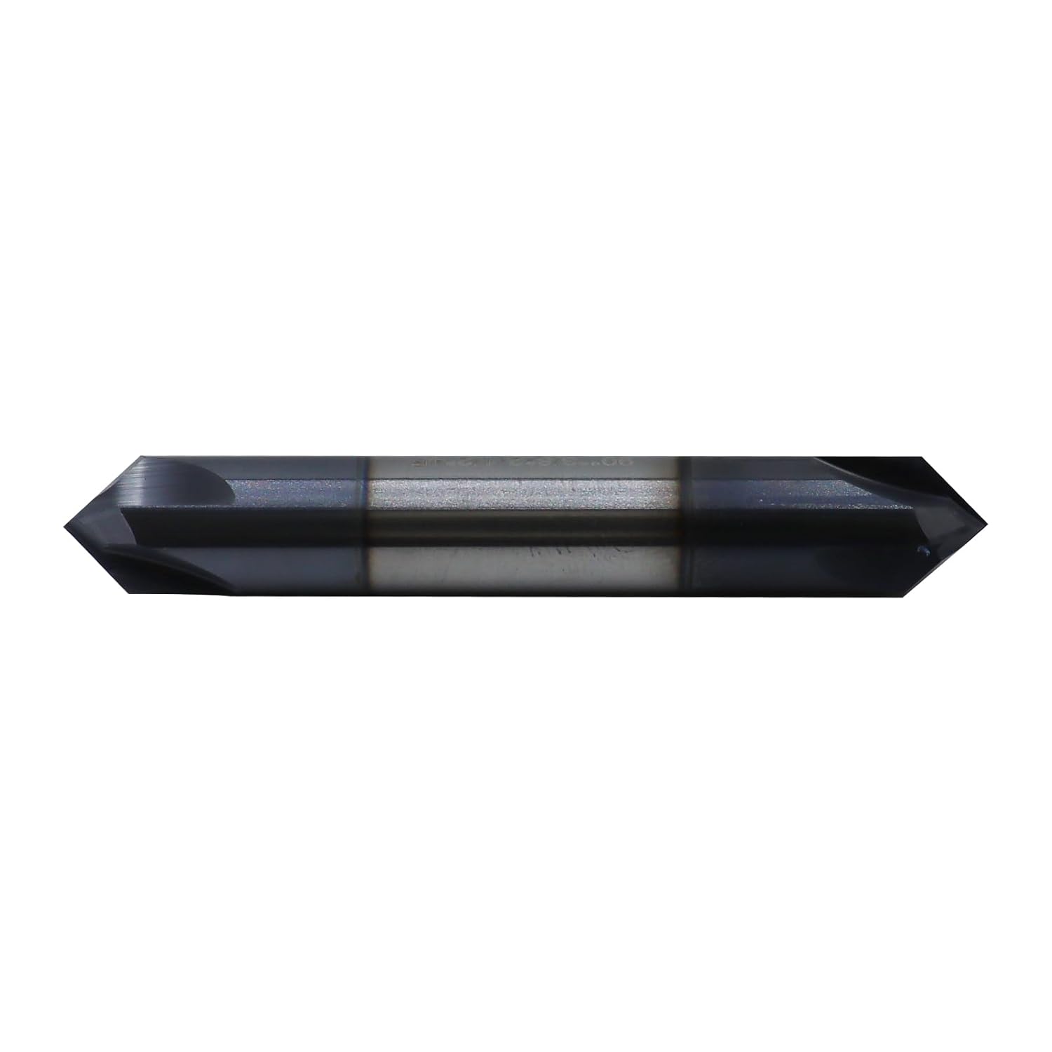 3/8in Solid Carbide End Mill,Chamfer Mill-Double End,4 Flute, 90° Chamfer Angle,AlTiN Coated Bits Tool for Medium Hardness Steel, Brass, Iron