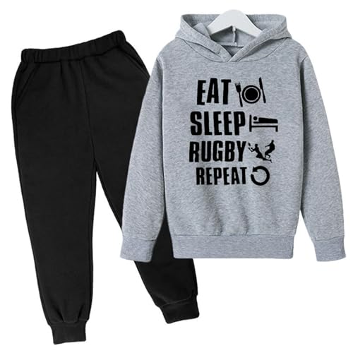 Hoodie Set for Teen Girls Rugby Football Pullover Sweatshirt Sweatpant 2 Pc Outfits Soft Comfy Toddler Girl Outfit2