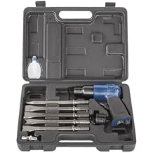 Scheppach Compressed Air Chisel Hammer Set, Includes 5 Chisel Inserts and an Oil Bottle, 4500 Beats/Minute, Working Pressure 6.3 Bar, Air Requirement Diameter 79.2 L/min