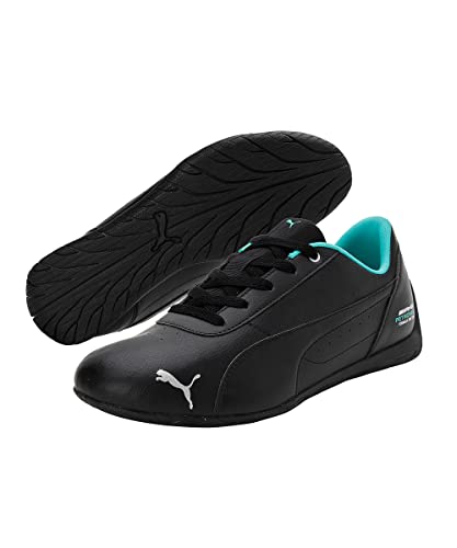 PUMA Tênis masculino de cano baixo, Puma Preto, PUMA Silver, 4.5