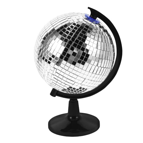 Kisangel Disco Ball Style Globe Unique Rotatable Decorative Globe for Office Desk Decor for Cool Accessories Handmade for Men and Art Enthusiasts